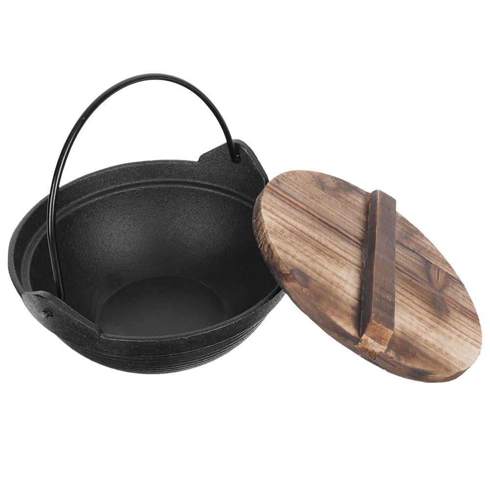 Japanese Style Cast Iron Stewi - Camping Hanging Cooking Pot ulasan dan harga