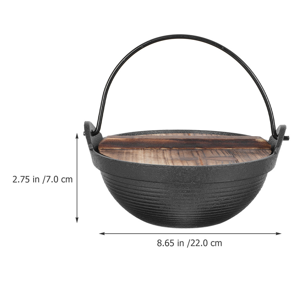 Japanese Style Cast Iron Stewi - Camping Hanging Cooking Pot ulasan dan harga