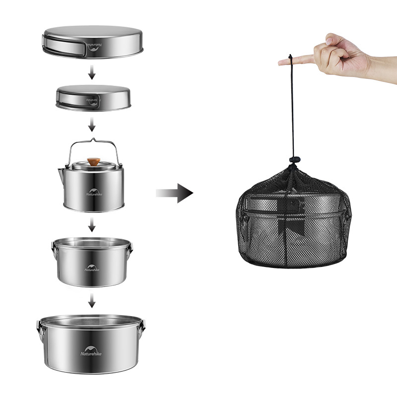 Naturehike Camping Cookware Se - Camping Cooking And Dining Set ulasan dan harga