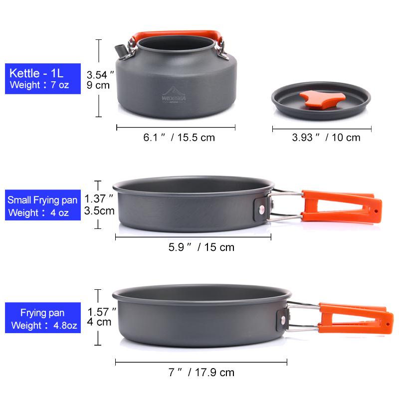 Widesea Camping Outdoor Cookwa - Camping Cooking Ware Set ulasan dan harga