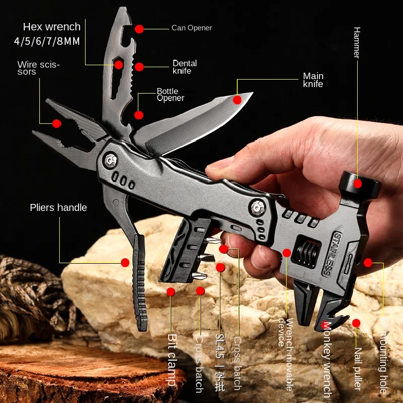 Multifunctional Pliers Multito - Camping Cooking Knife Set ulasan dan harga