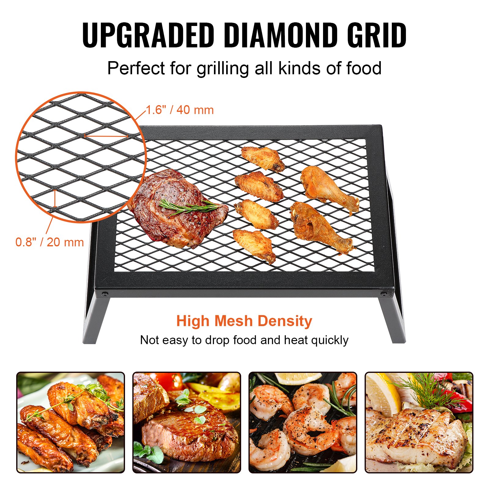 Folding Campfire Grill, Heavy  - Camping Cooking Over Fire ulasan dan harga