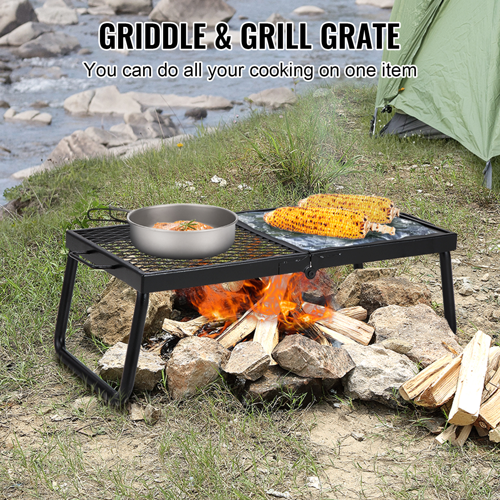 Heavy Duty Steel Mesh Grate,18 - Camping Cooking Over Fire ulasan dan harga