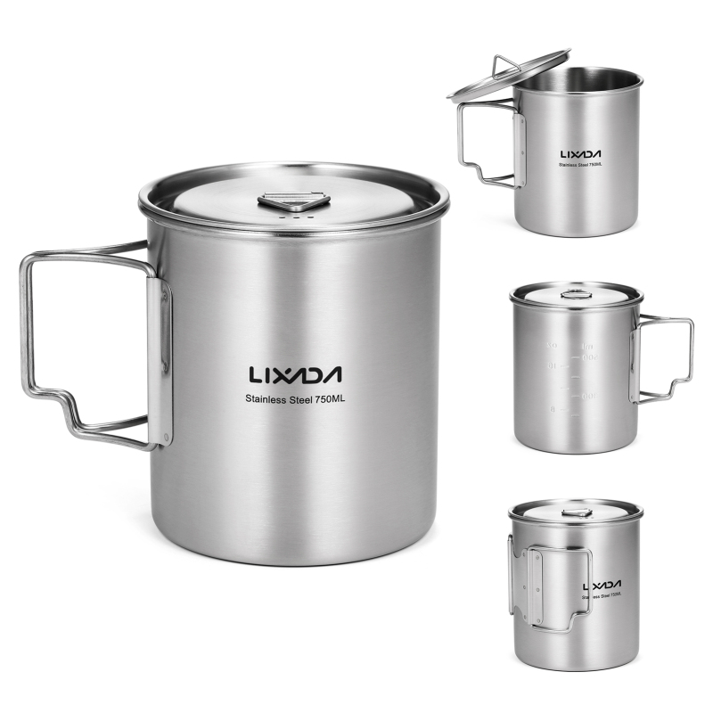 Lixada 750ml Cup Outdoor Stain - Camping Cooking Ware Set ulasan dan harga