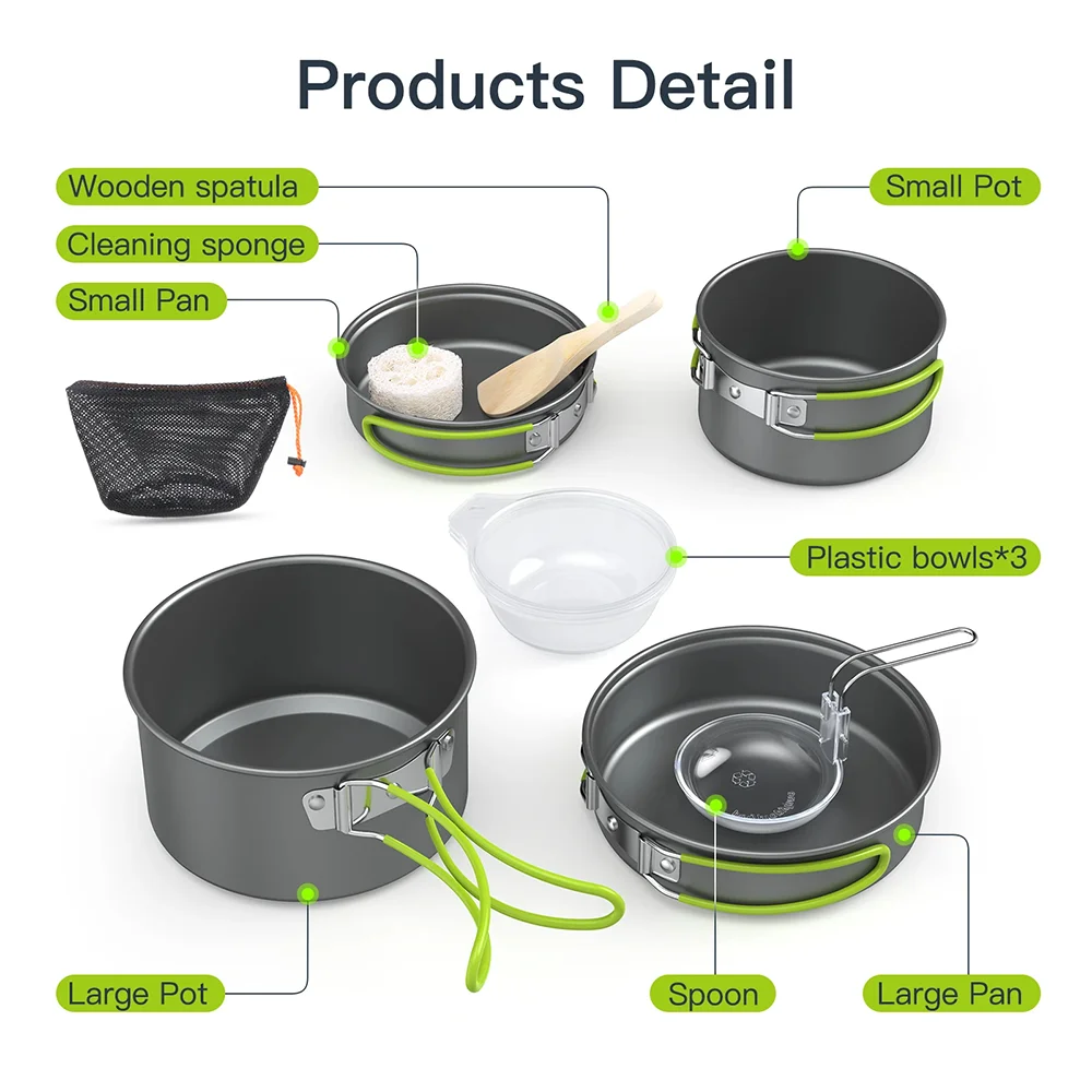 Outdoor Cooking Camping utensi - Camping Cooking And Dining Set ulasan dan harga