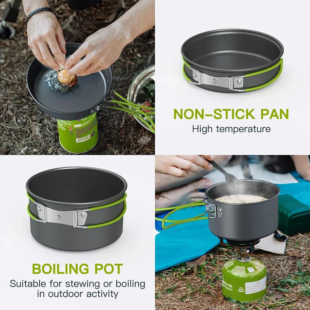 Outdoor Cooking Camping utensi - Camping Cooking And Dining Set ulasan dan harga
