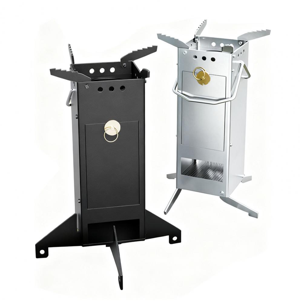 Portable Wood Burning Stove Ou - Camping Cooking Windshield ulasan dan harga