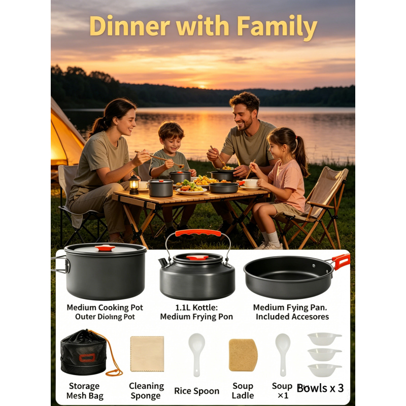 Camping Cookware Set – Outdoor - Camping Cooking Ware Set ulasan dan harga