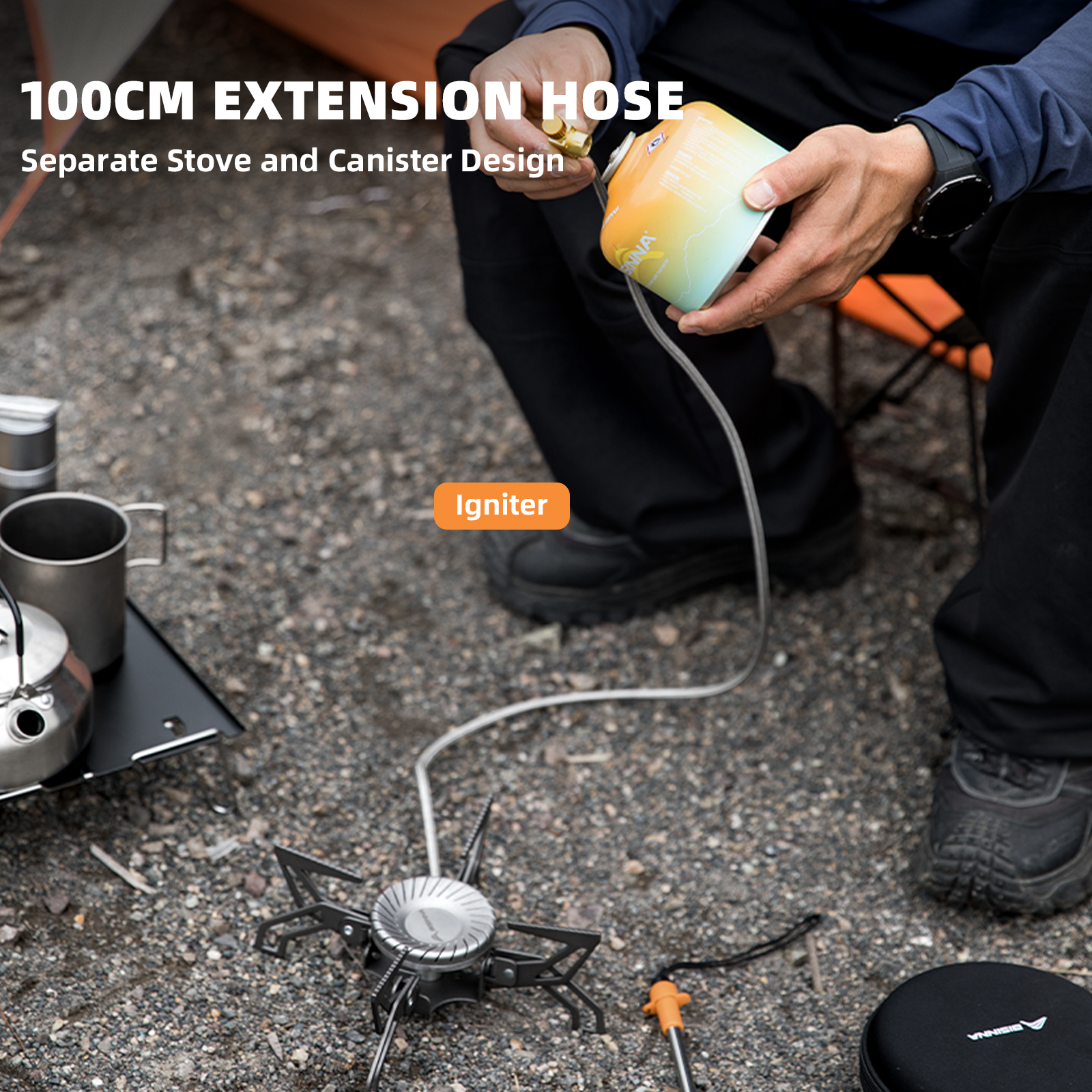 BISINNA Camping Stove 4000W Hi - Camping Cooking Windshield ulasan dan harga