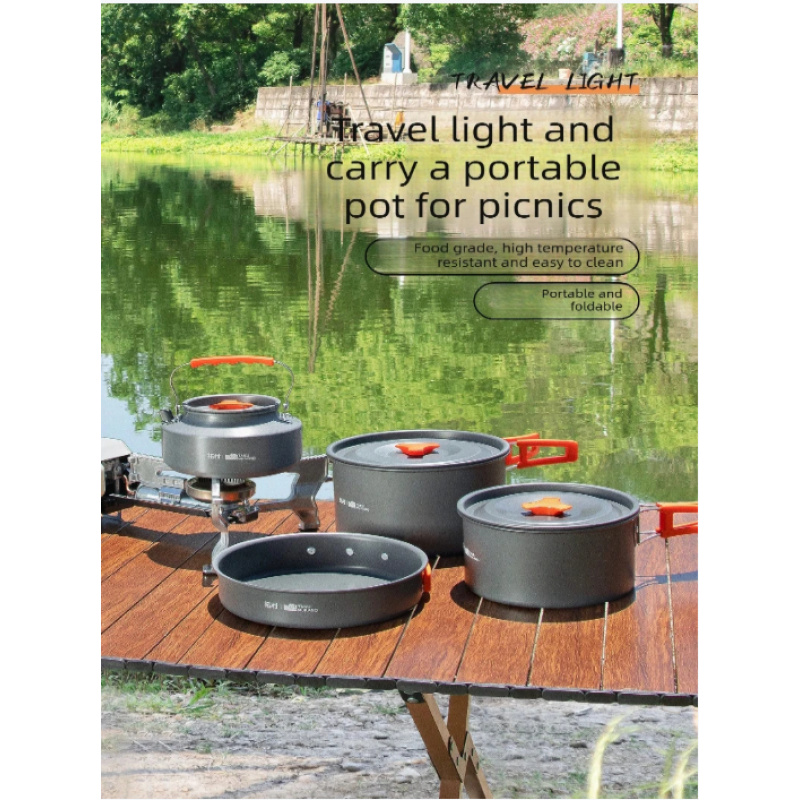 10 Pack Non Stick Camping Cook - Camping Cooking Ware Set ulasan dan harga