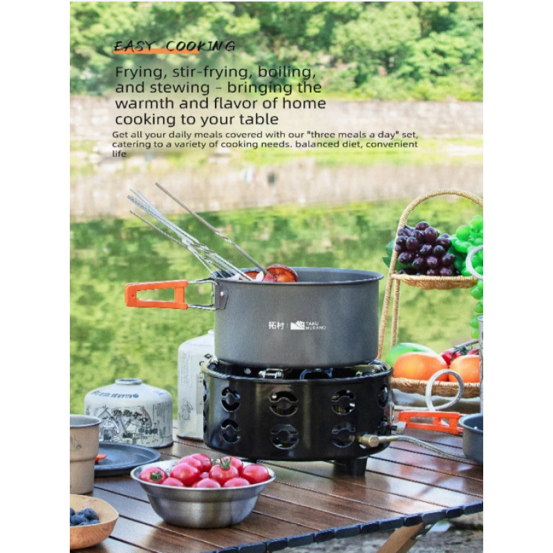10 Pack Non Stick Camping Cook - Camping Cooking Ware Set ulasan dan harga