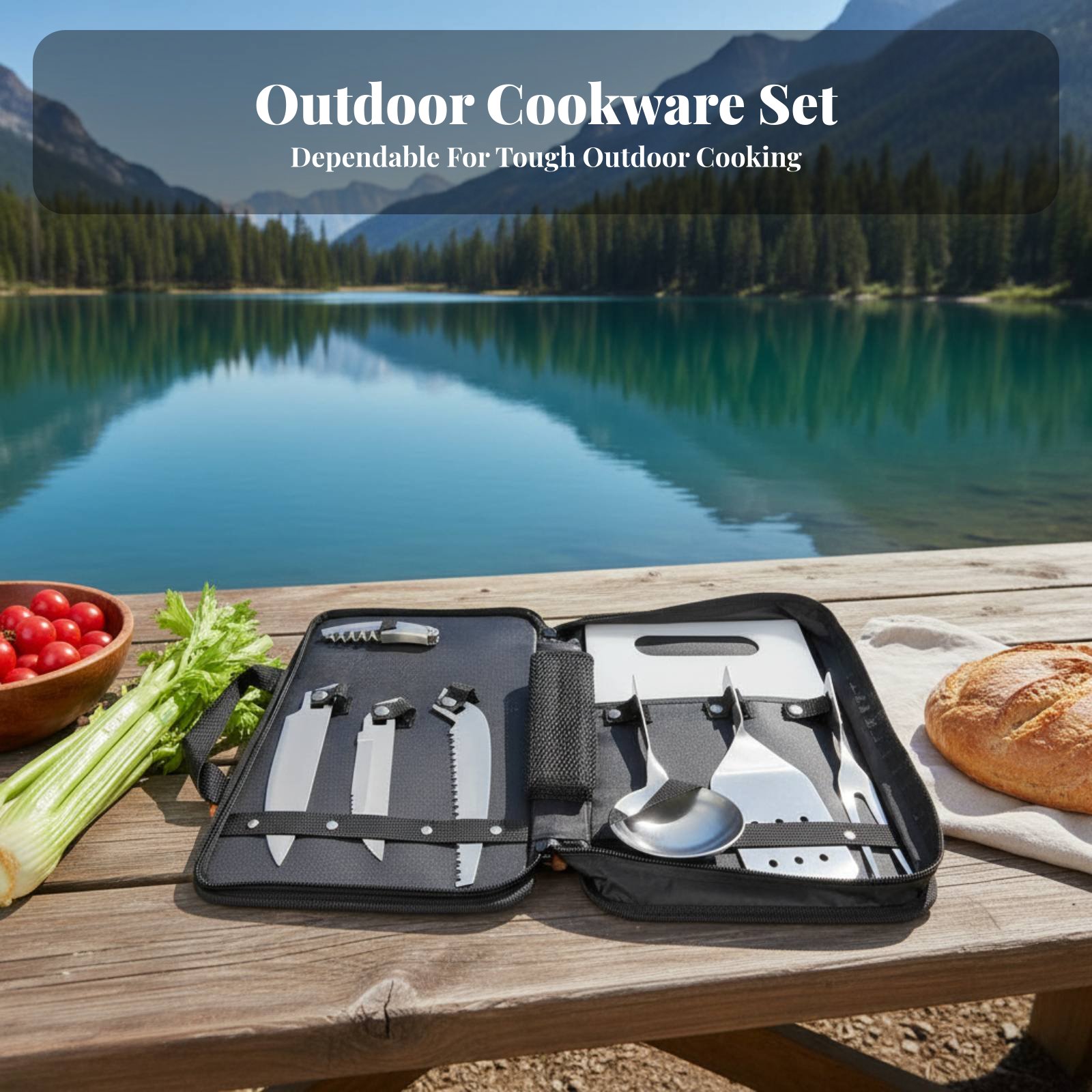 Outdoor Cooking Utensil Set, P - Camping Cooking Knife Set ulasan dan harga