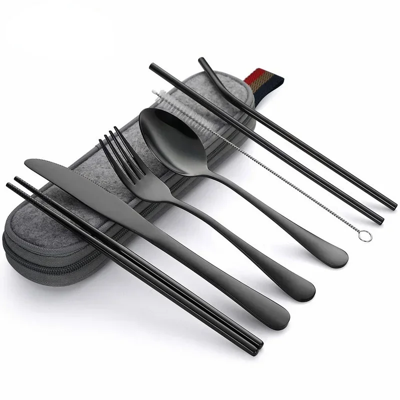 8Pcs/set Tableware Reusable Tr - Camping Cooking Knife Set ulasan dan harga