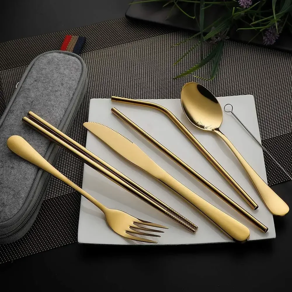 8Pcs/set Tableware Reusable Tr - Camping Cooking Knife Set ulasan dan harga