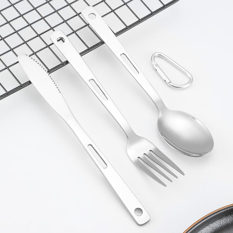 Outdoor Camping Cutlery Set 3P - Camping Cooking Knife Set ulasan dan harga