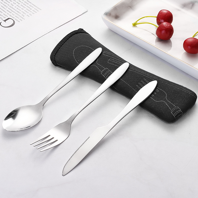 3Pcs/set Tableware Stainless S - Camping Cooking Knife Set ulasan dan harga
