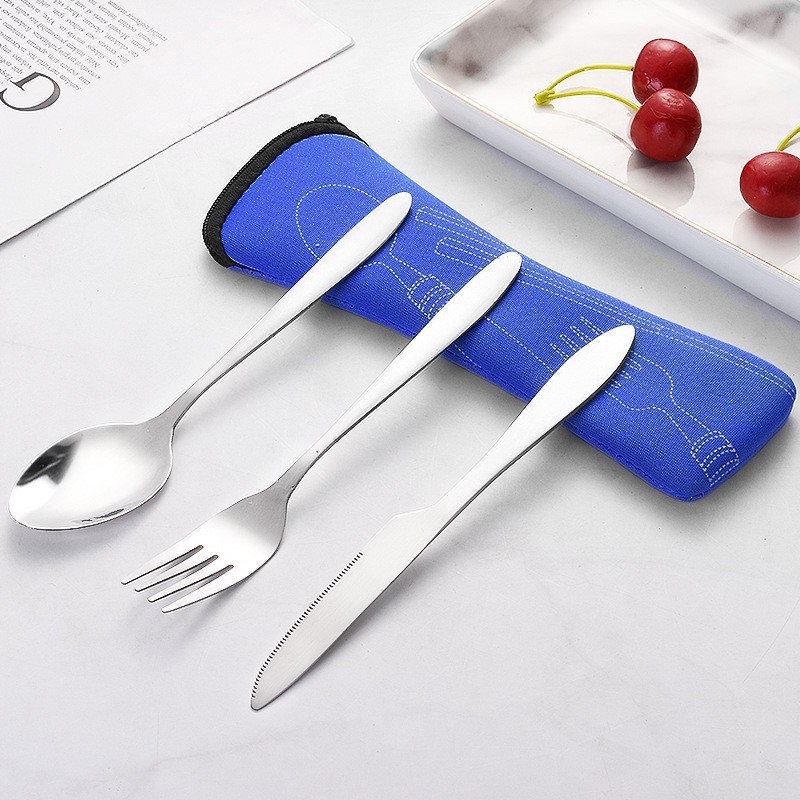 3Pcs/set Tableware Stainless S - Camping Cooking Knife Set ulasan dan harga