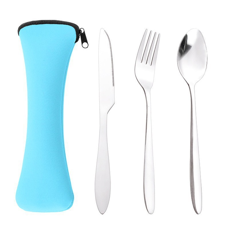 3Pcs/set Tableware Stainless S - Camping Cooking Knife Set ulasan dan harga