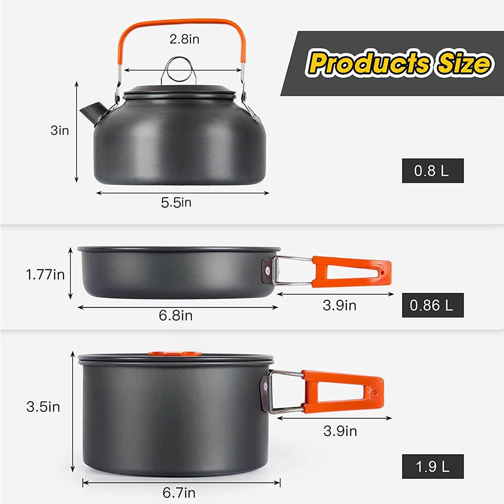 Outdoor camping cooking set, n - Camping Cooking Ware Set ulasan dan harga