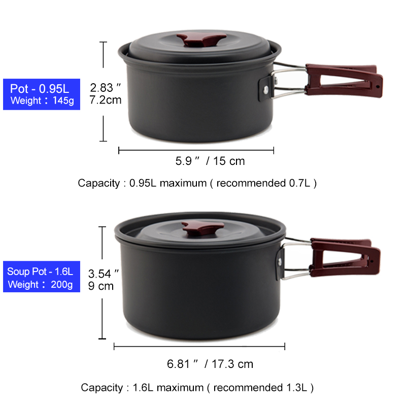 Widesea Camping Cookware Set O - Camping Cooking And Dining Set ulasan dan harga