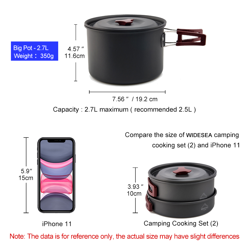 Widesea Camping Cookware Set O - Camping Cooking And Dining Set ulasan dan harga