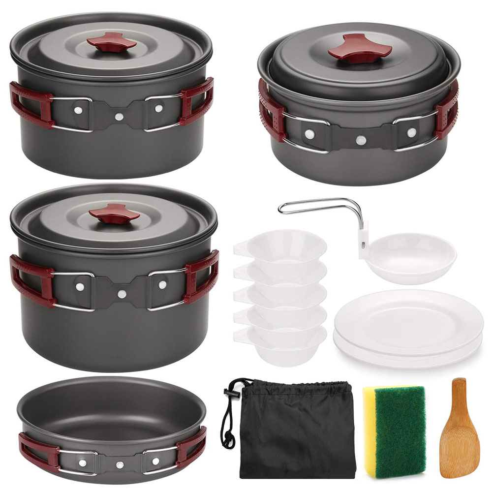 Outdoor Camping Cookware Kit N - Camping Cooking Ware Set ulasan dan harga