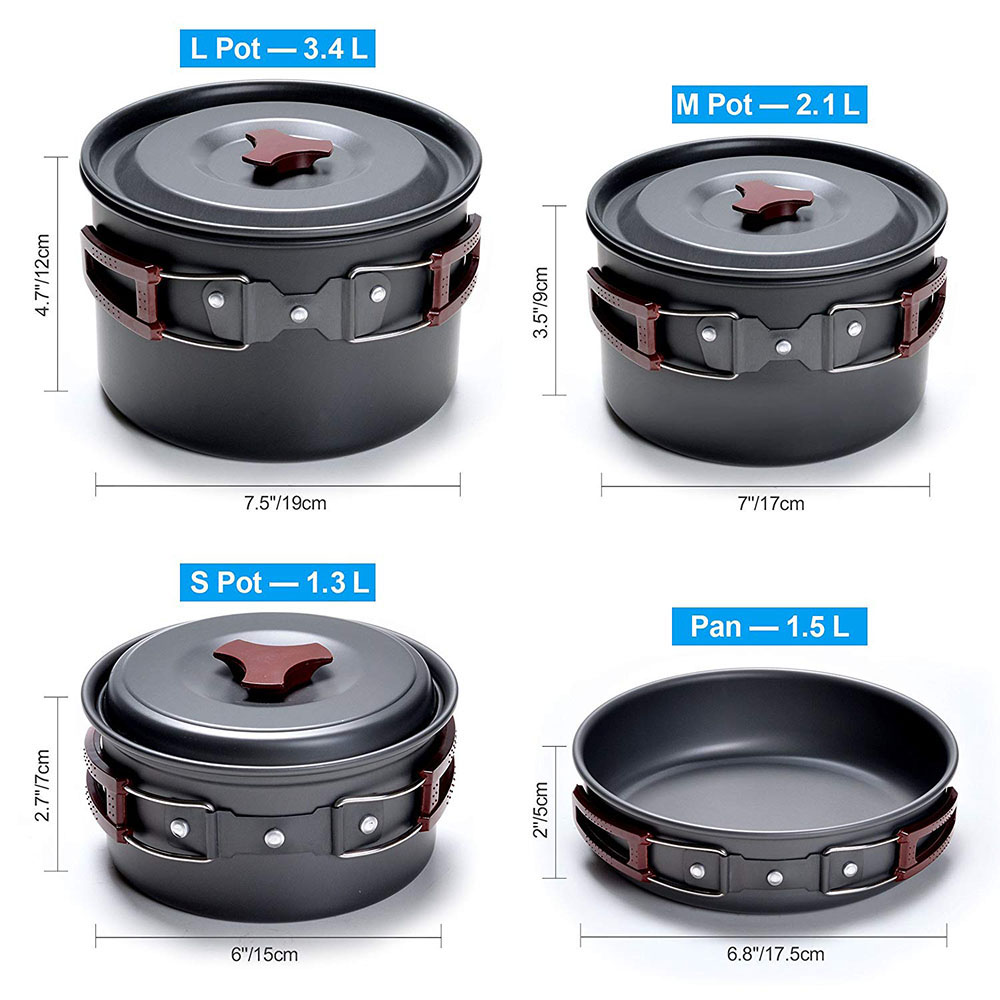 Outdoor Camping Cookware Kit N - Camping Cooking Ware Set ulasan dan harga
