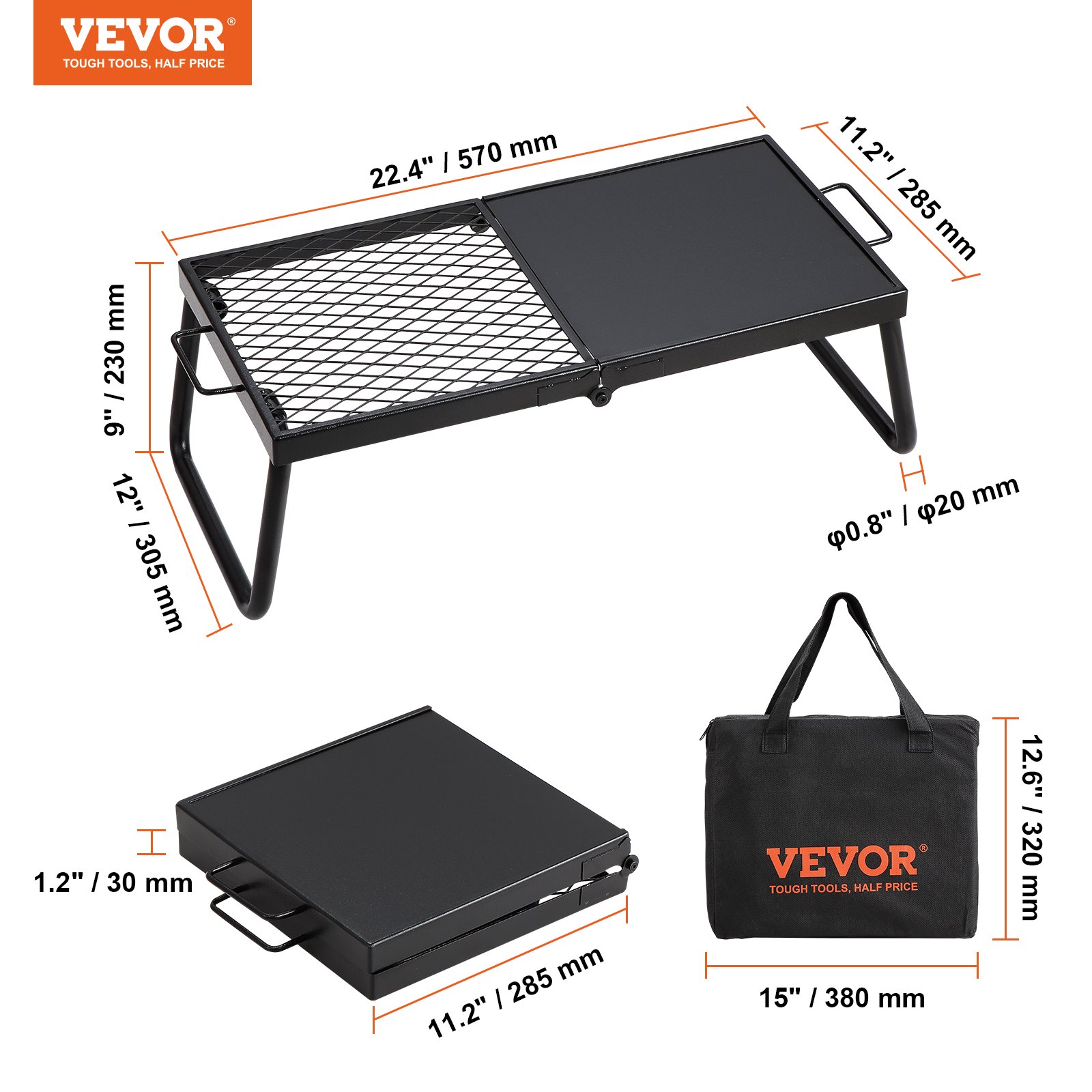 Folding Campfire Grill, Heavy  - Camping Cooking Over Fire ulasan dan harga