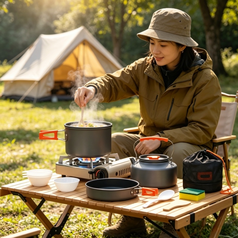 Camping Cookware Set Outdoor P - Camping Cooking Ware Set ulasan dan harga