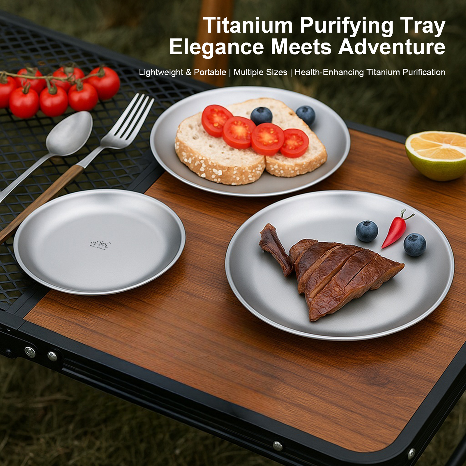 Portable Titanium Purified Sta - Camping Cooking Cutlery Set ulasan dan harga