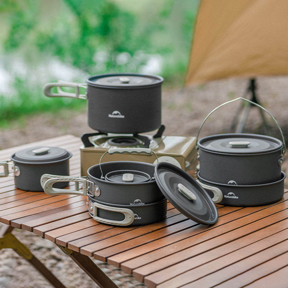 Naturehike Outdoor Pot Set,Cam - Camping Cooking Pot Stainless Steel ulasan dan harga