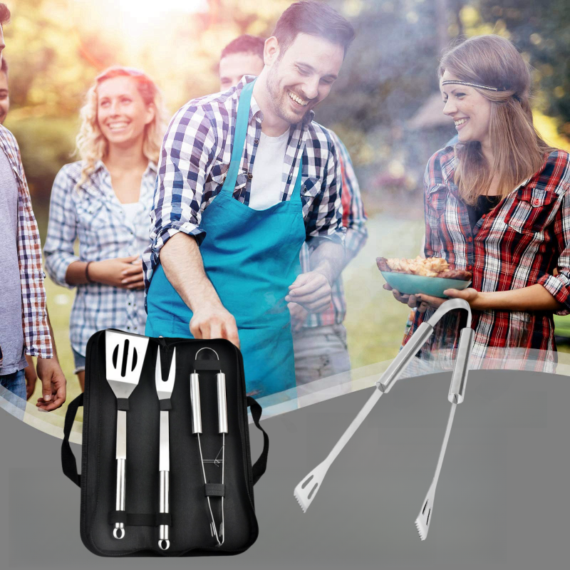 BBQ Tools Set Barbecue Utensil - Camping Cooking And Dining Set ulasan dan harga