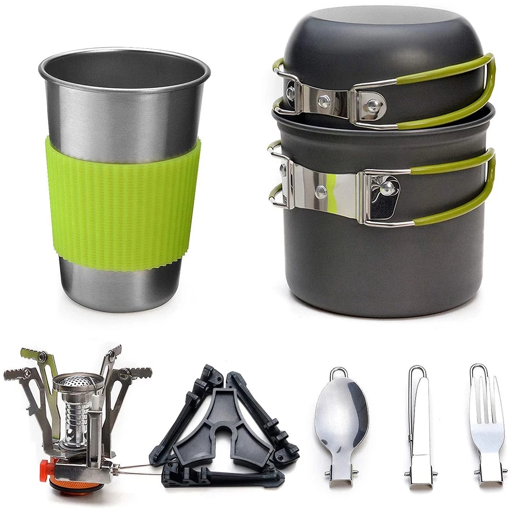 Camping Cookware Kit with Stov - Camping Cooking Ware Set ulasan dan harga