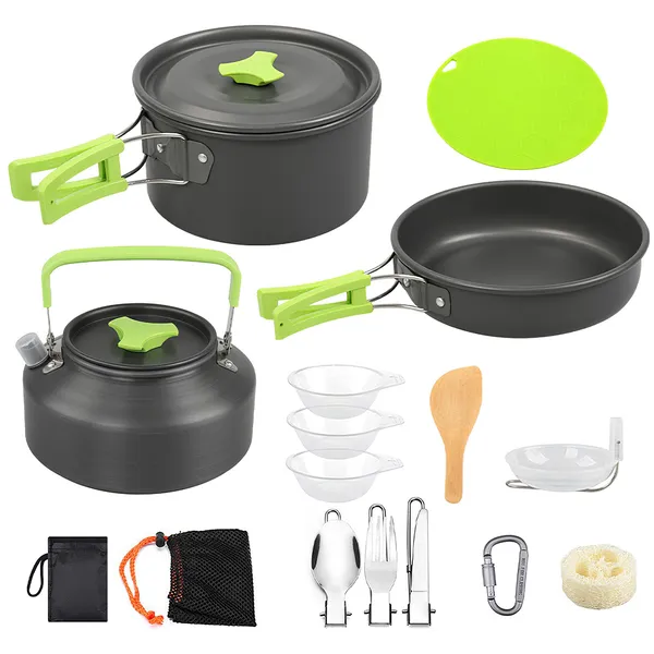 16pcs Camping Cooking Ware Set - Camping Cooking Ware Set ulasan dan harga