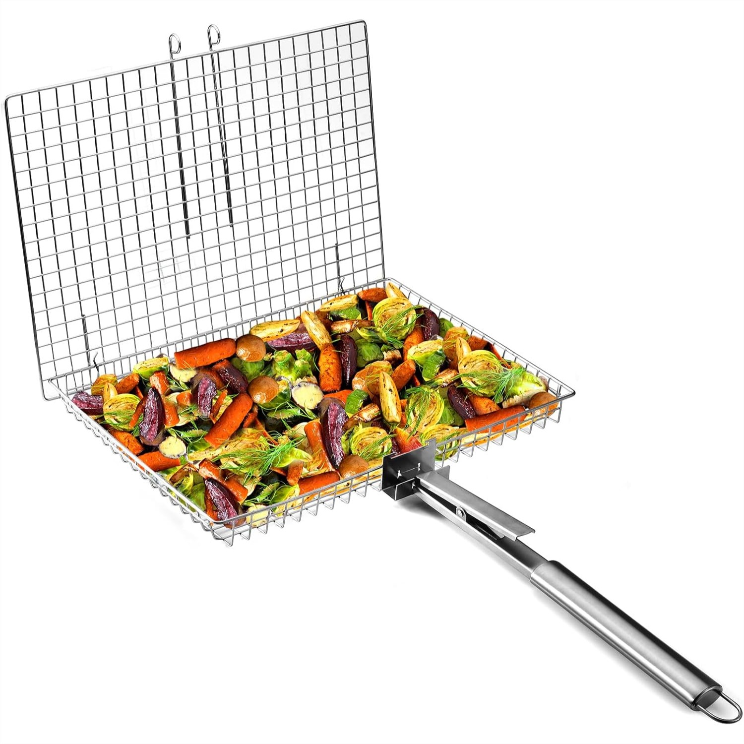 Extra Large Grill Basket For V - Camping Cooking Vegetables ulasan dan harga
