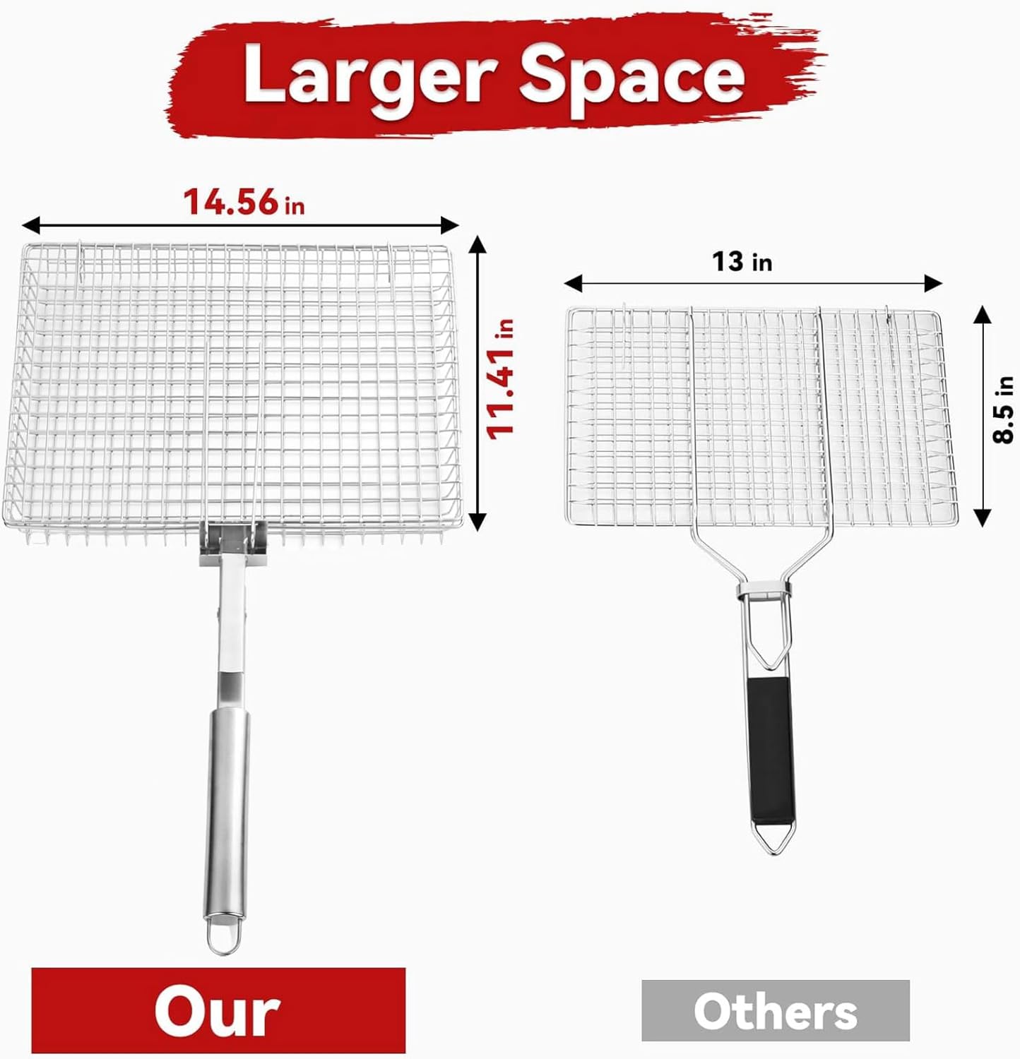 Extra Large Grill Basket For V - Camping Cooking Vegetables ulasan dan harga