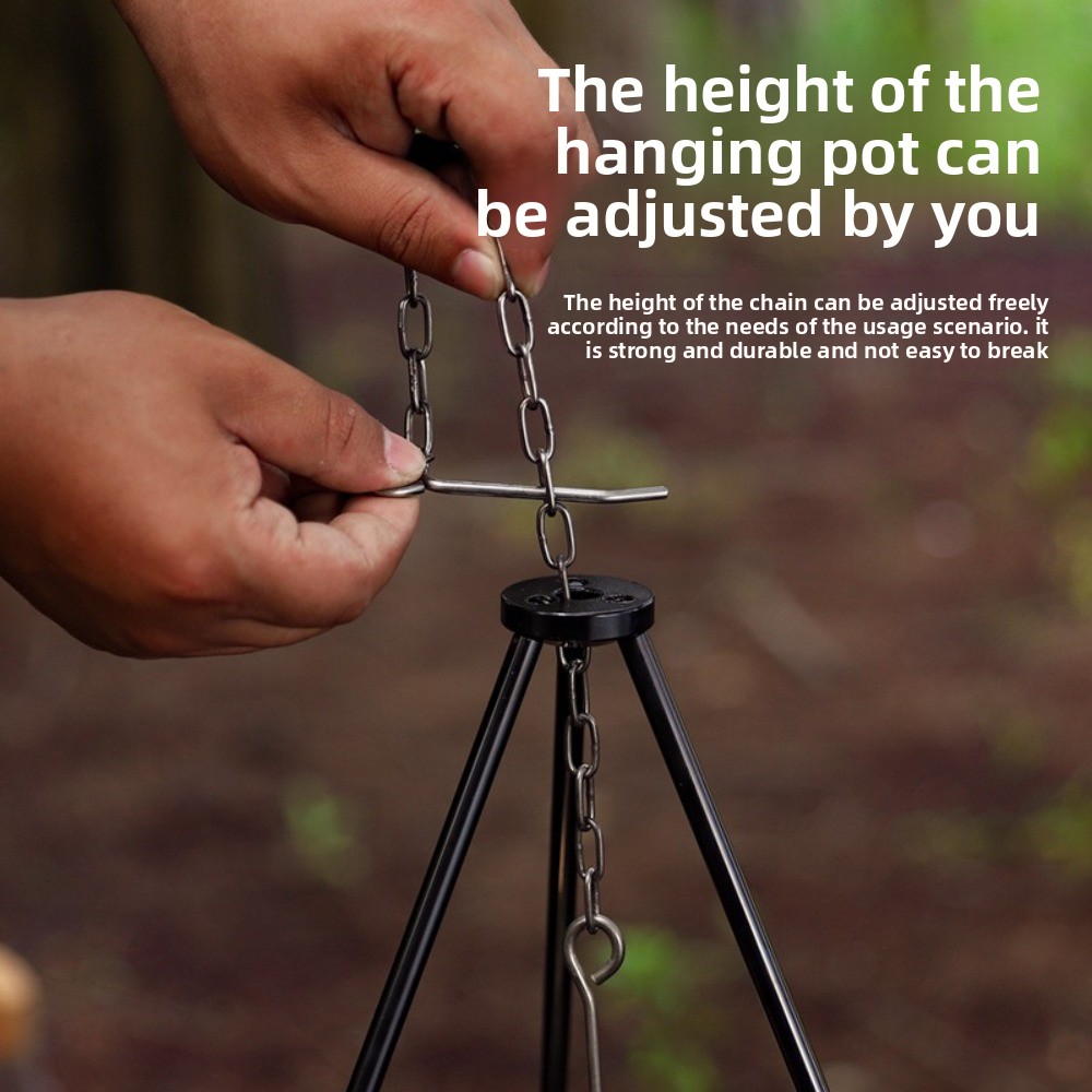Aluminum Alloy Camping Tripod  - Camping Hanging Cooking Pot ulasan dan harga